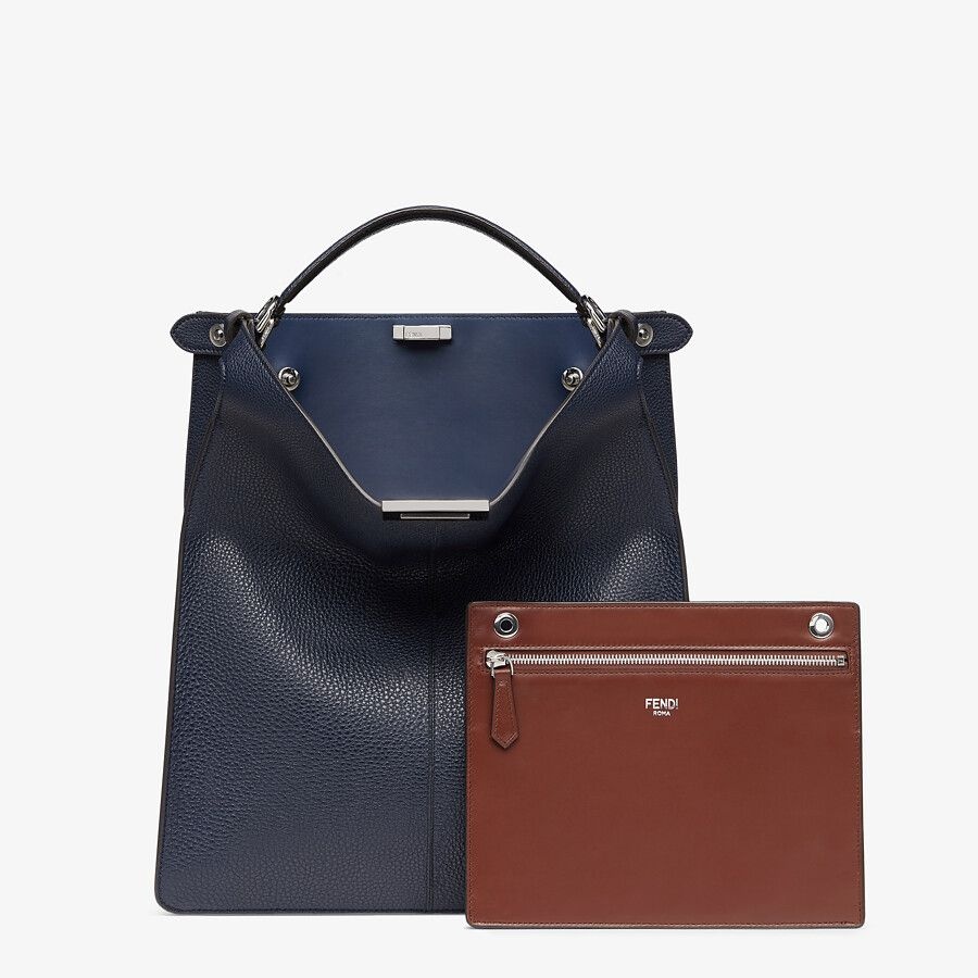 Dark blue leather bag - 3