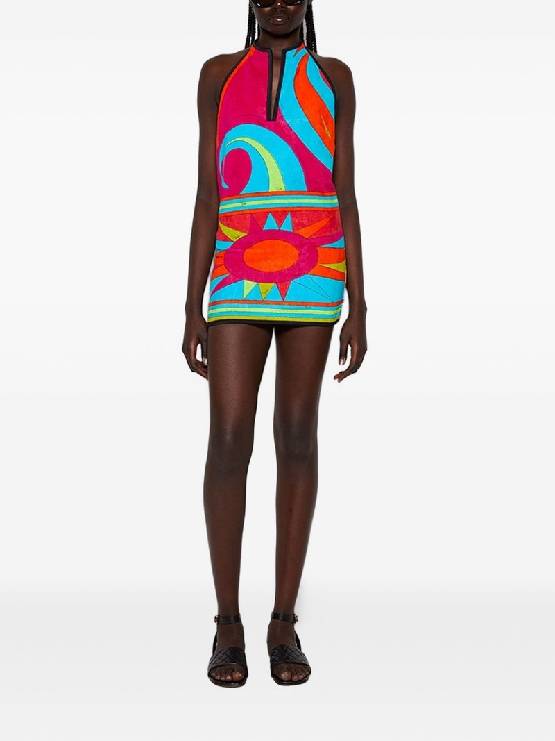 PUCCI printed halterneck mini dress outlook