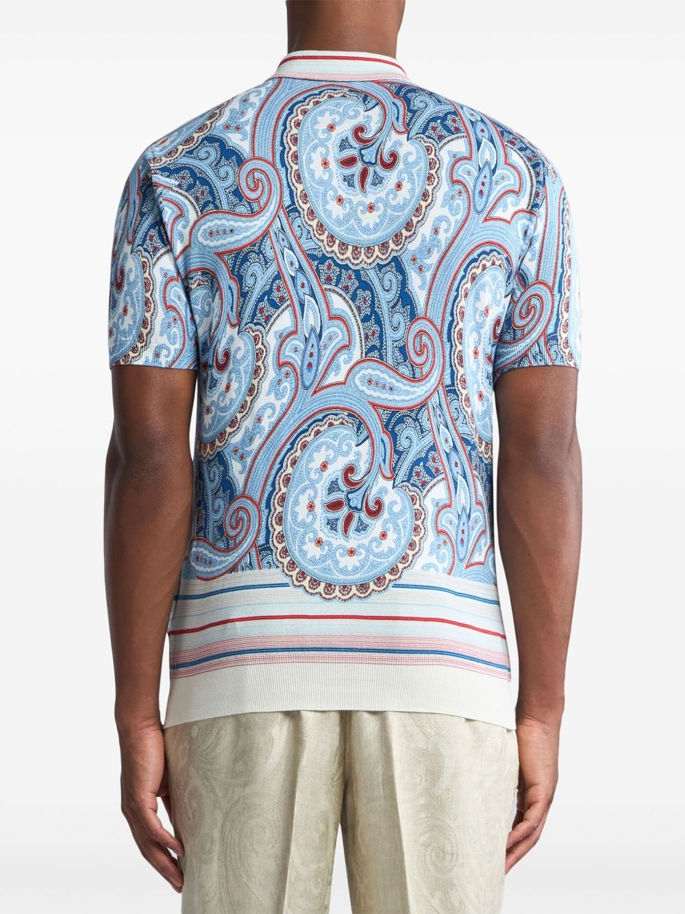 paisley-print polo shirt - 4