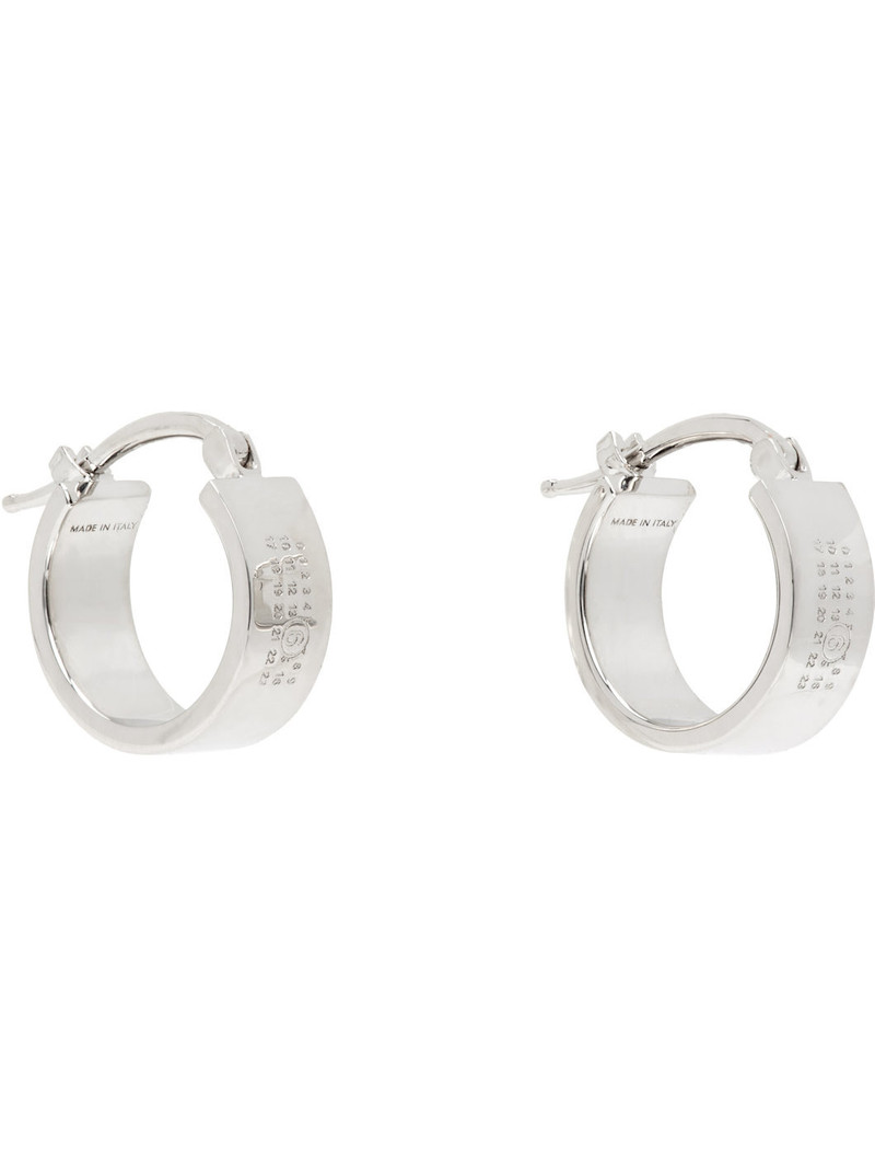 MM6 Maison Margiela Logo Hoop Earrings outlook