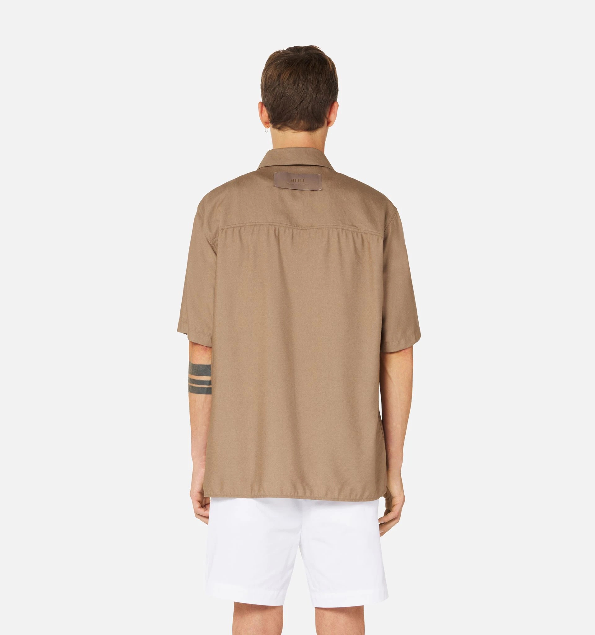 Col Requin Shirt With Ami Satin Label - 6