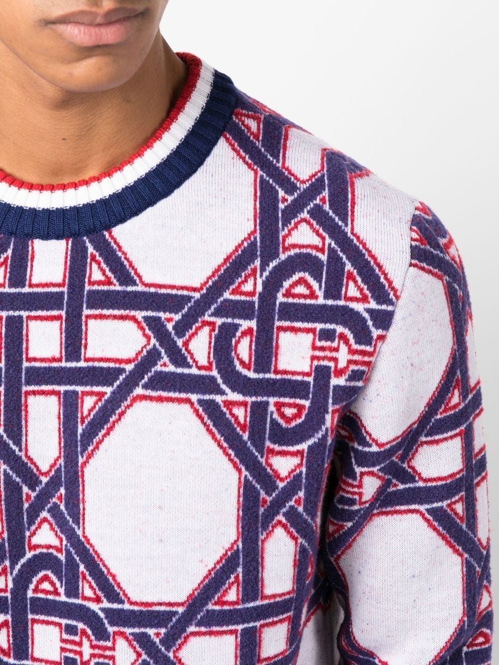 intarsia-knit logo jumper - 5