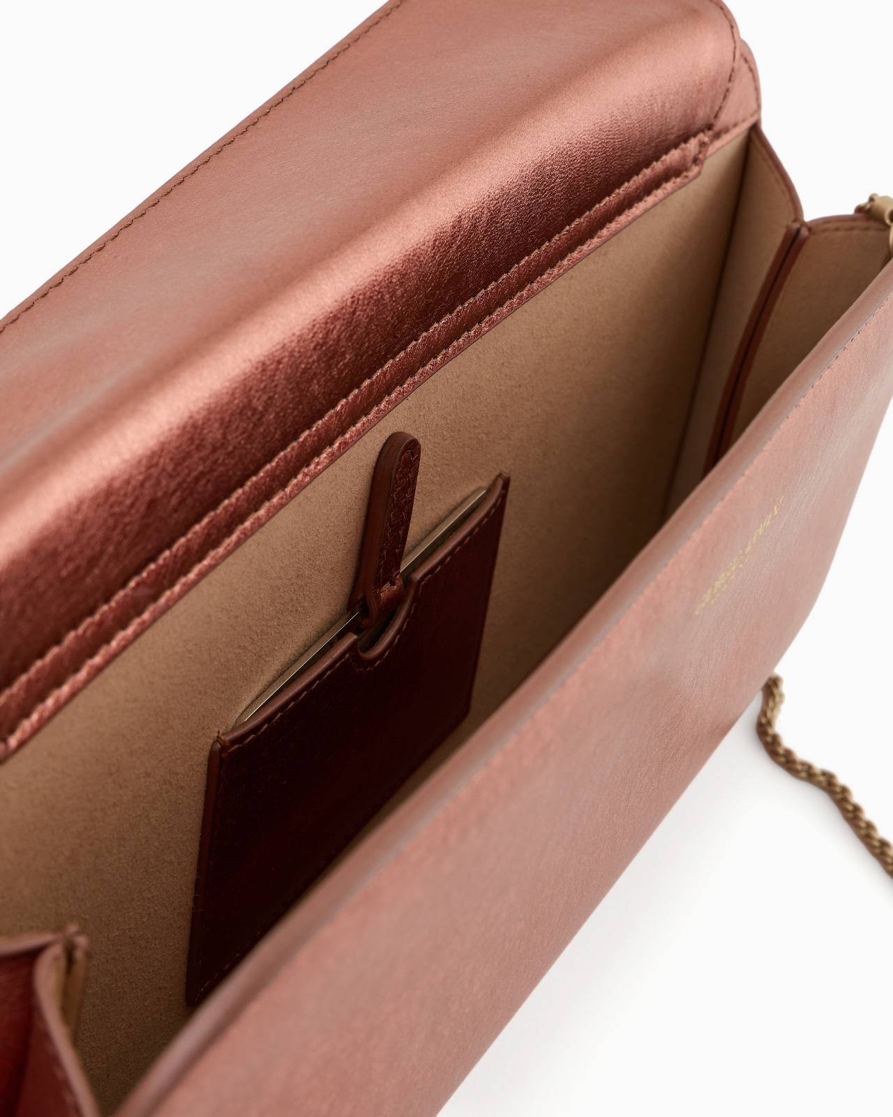 LAMÉ LEATHER LA PRIMA HORIZONTAL CLUTCH BAG - 4