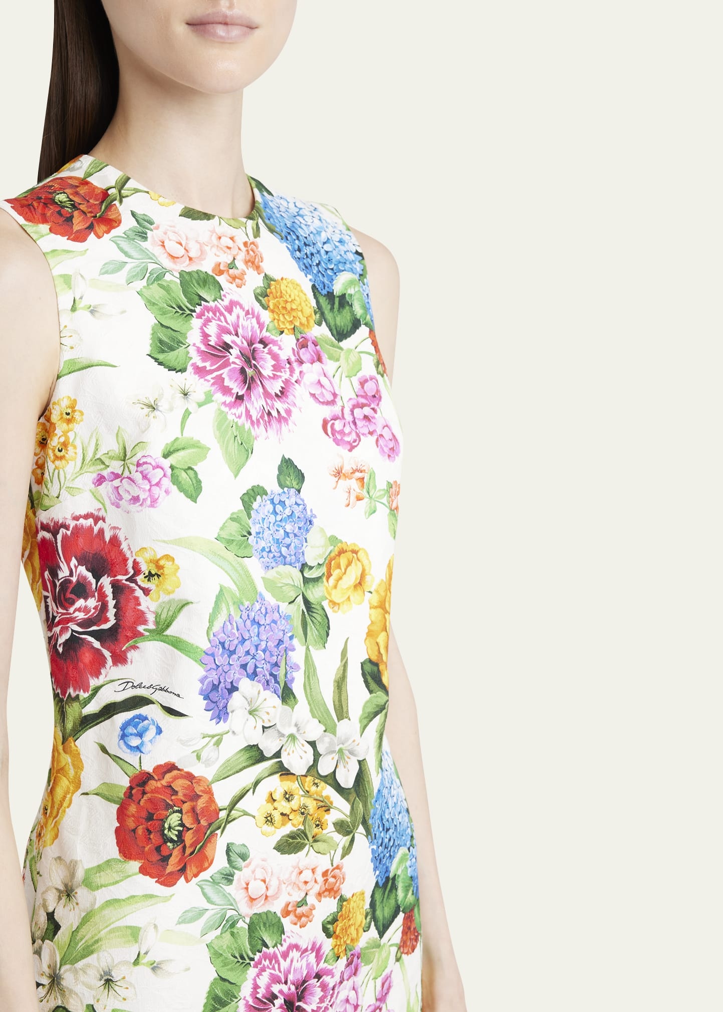 Floral Jacquard Mini Dress - 5