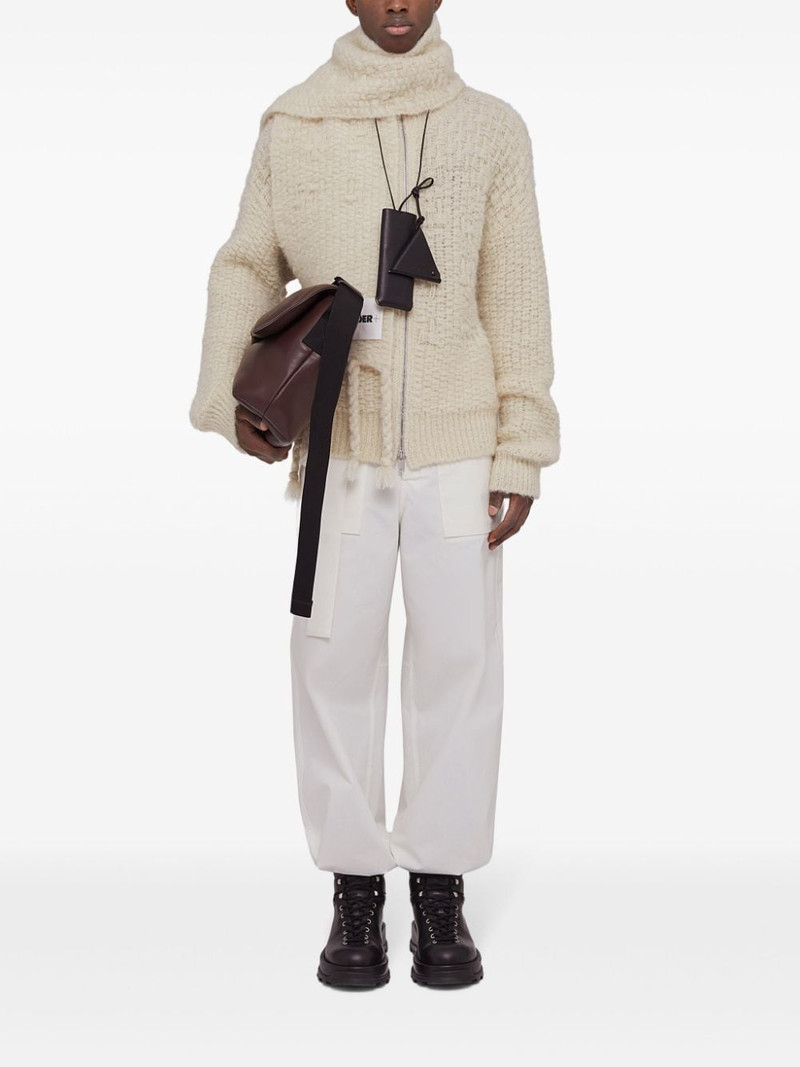 Jil Sander chunky-knit zip-up cardigan outlook