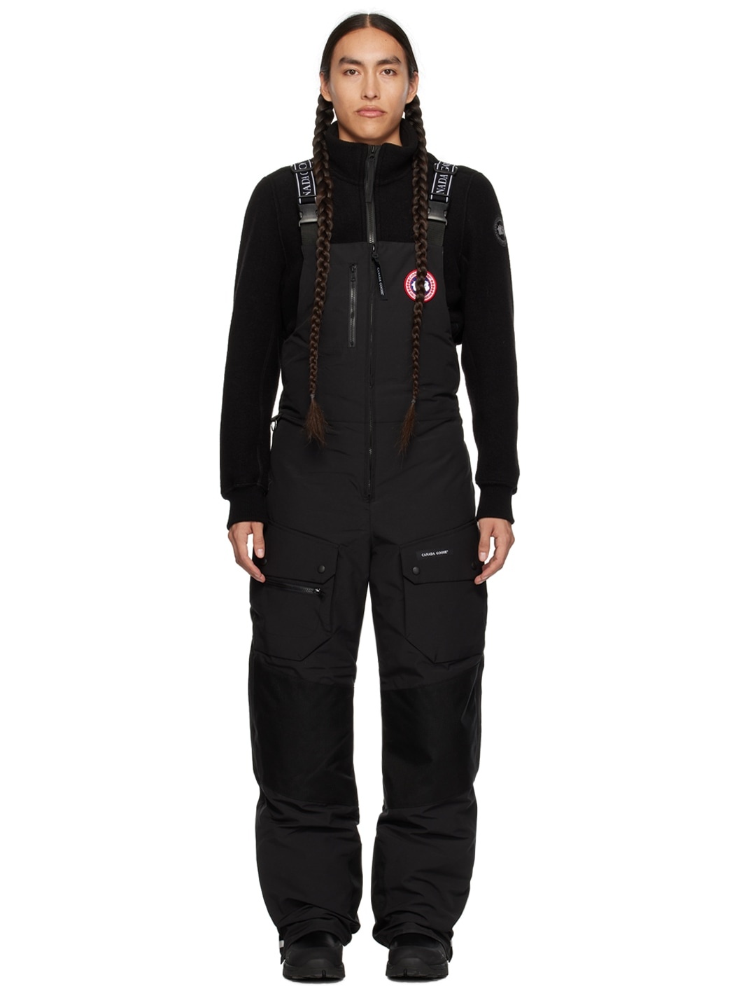 Black Tundra Bib Down Overalls - 1