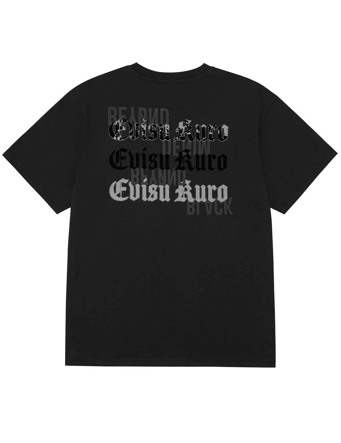 EVISUKURO Flocking and Plastisol Print Regular Fit T-shirt - 12