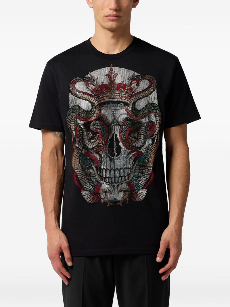 PHILIPP PLEIN rhinestone-pattern T-shirt outlook