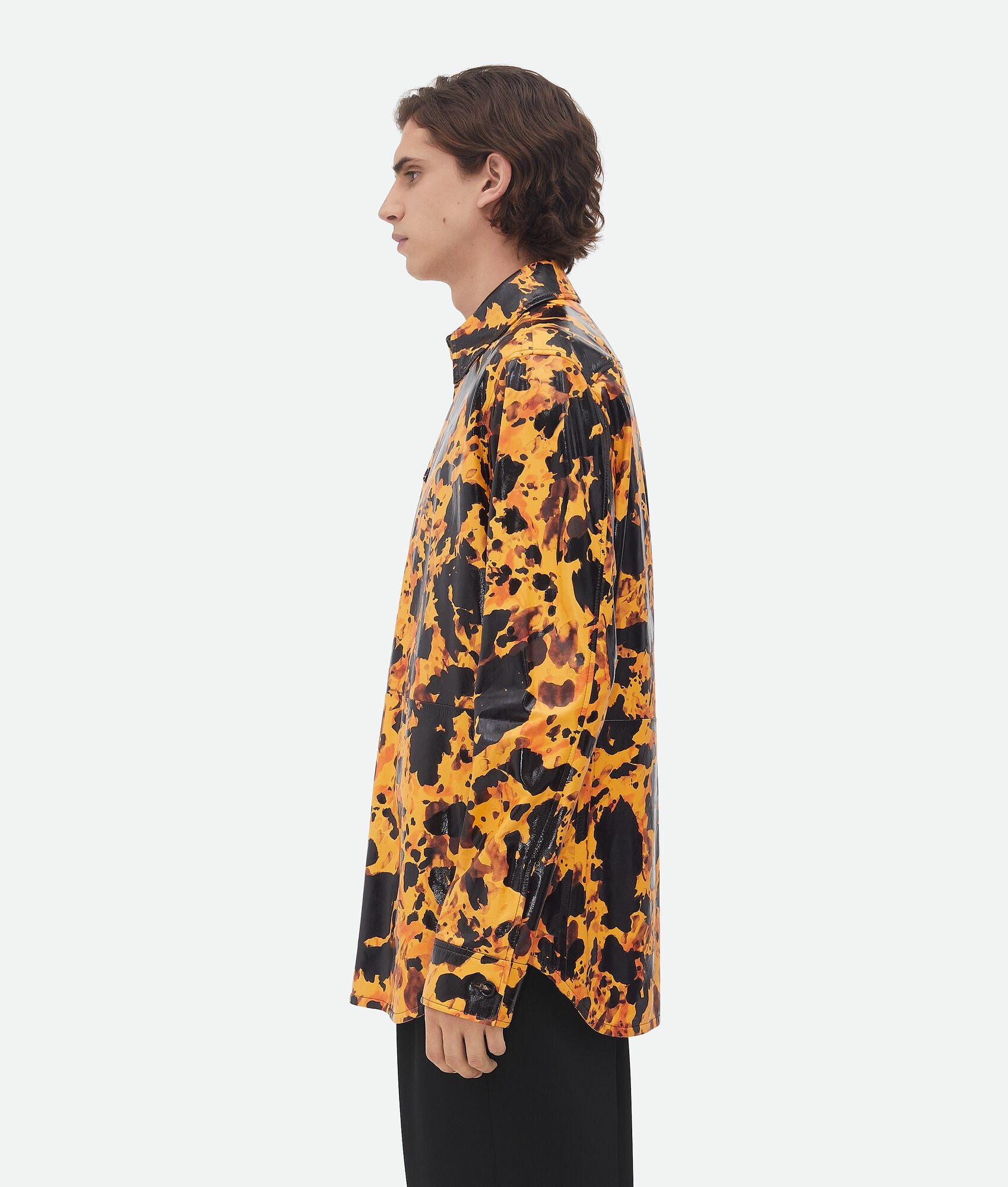 Turtle Shell Printed Leather Shirt - 2
