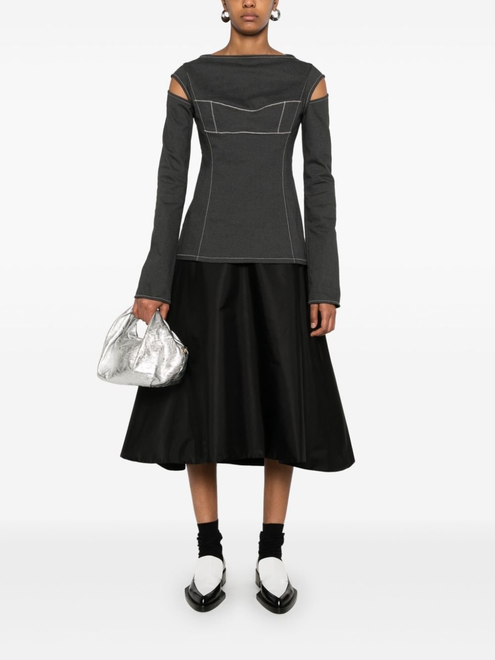 A-line midi skirt - 2