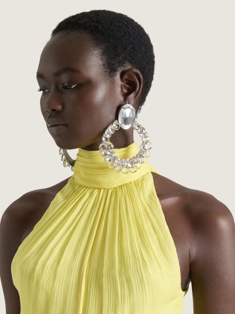 Givenchy BROKEN CHANDELIER CLIP EARRINGS IN METAL AND CRYSTALS outlook