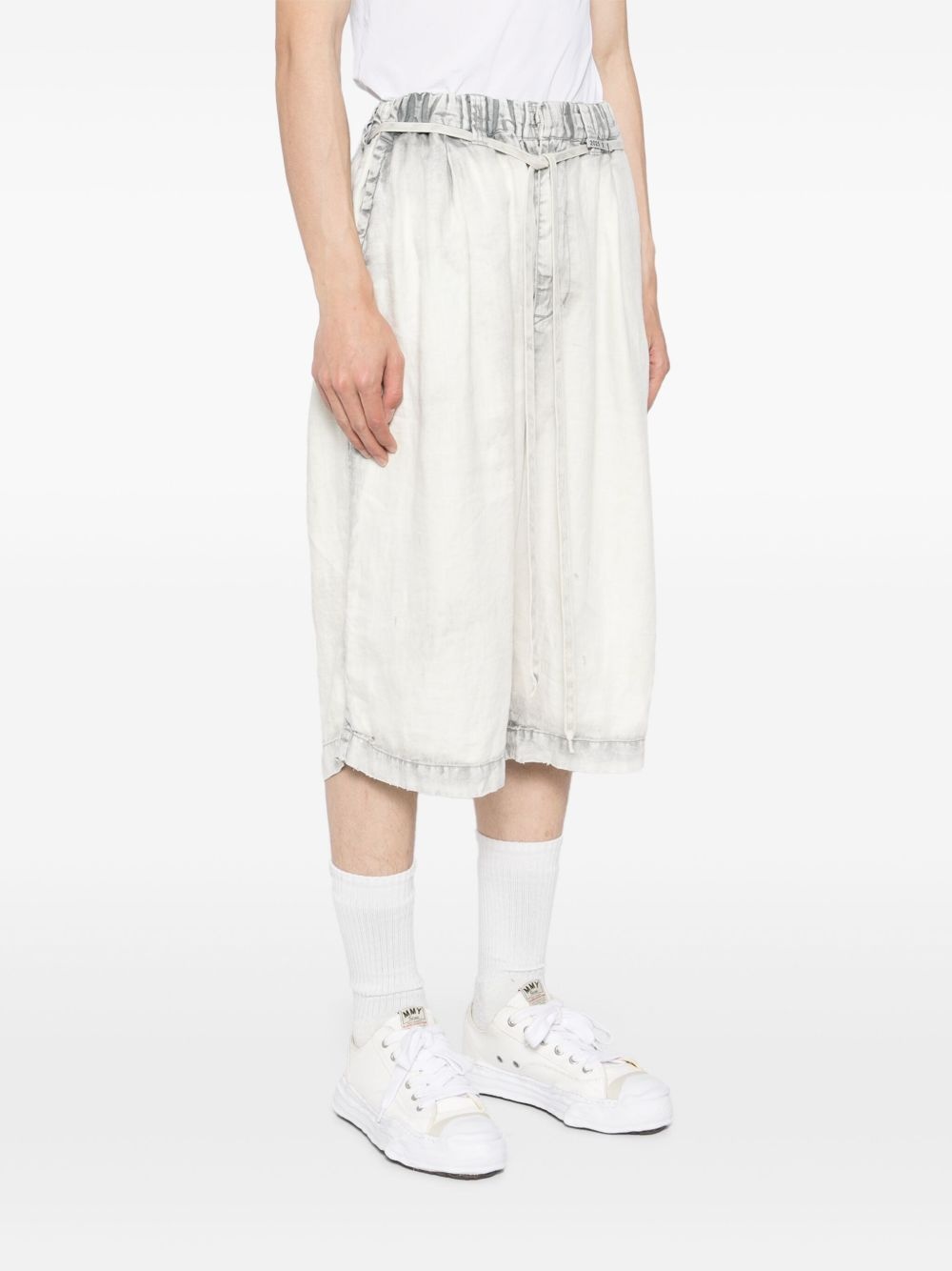 Aged Linen wide shorts - 3