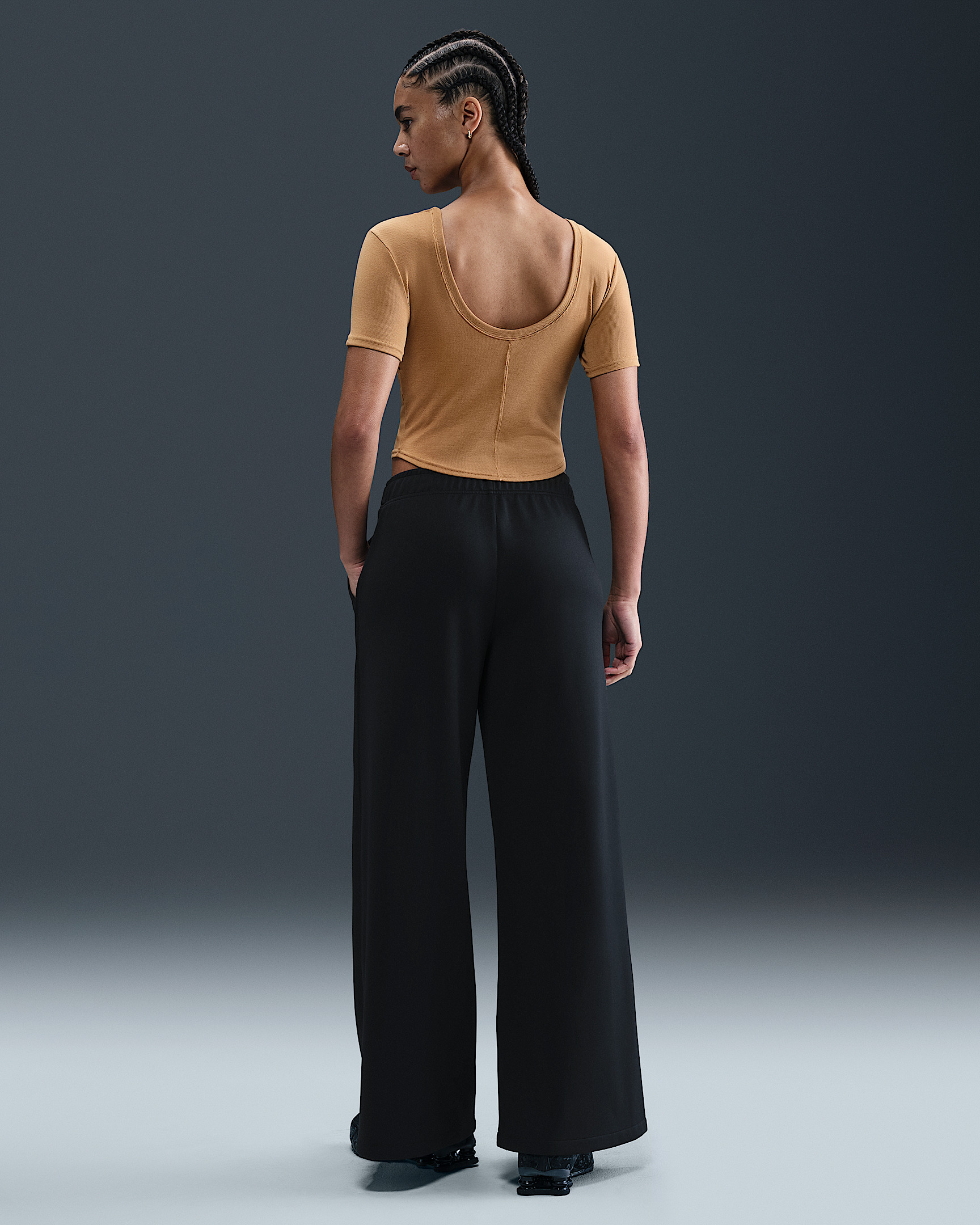 Nike Sportswear Women's Mid-Rise Wide-Leg Track Pants - 4