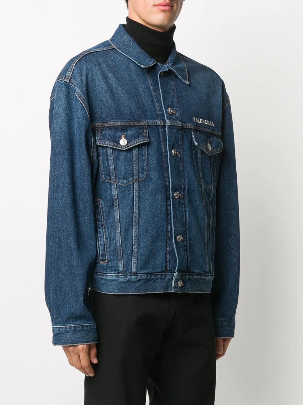 large fit denim jacket - 3