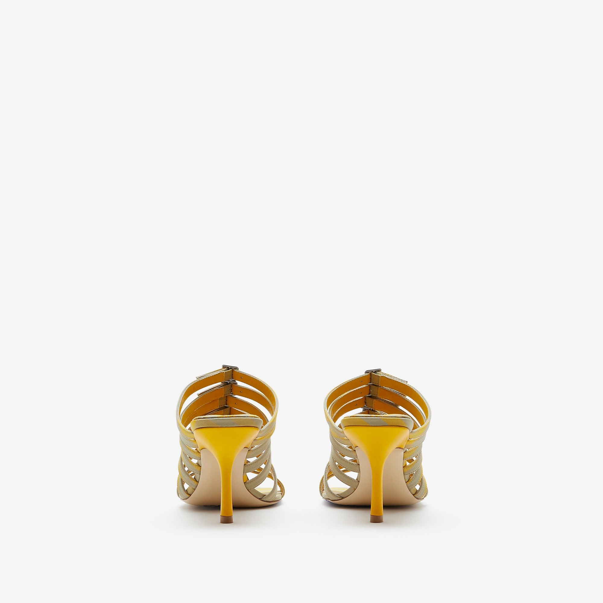 Check Cotton Step Sandals - 4