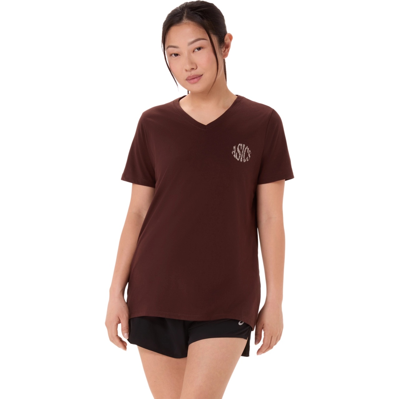 WOMEN'S ASICS NATURE V-NECK SHORT SLEEVE TEE - 1