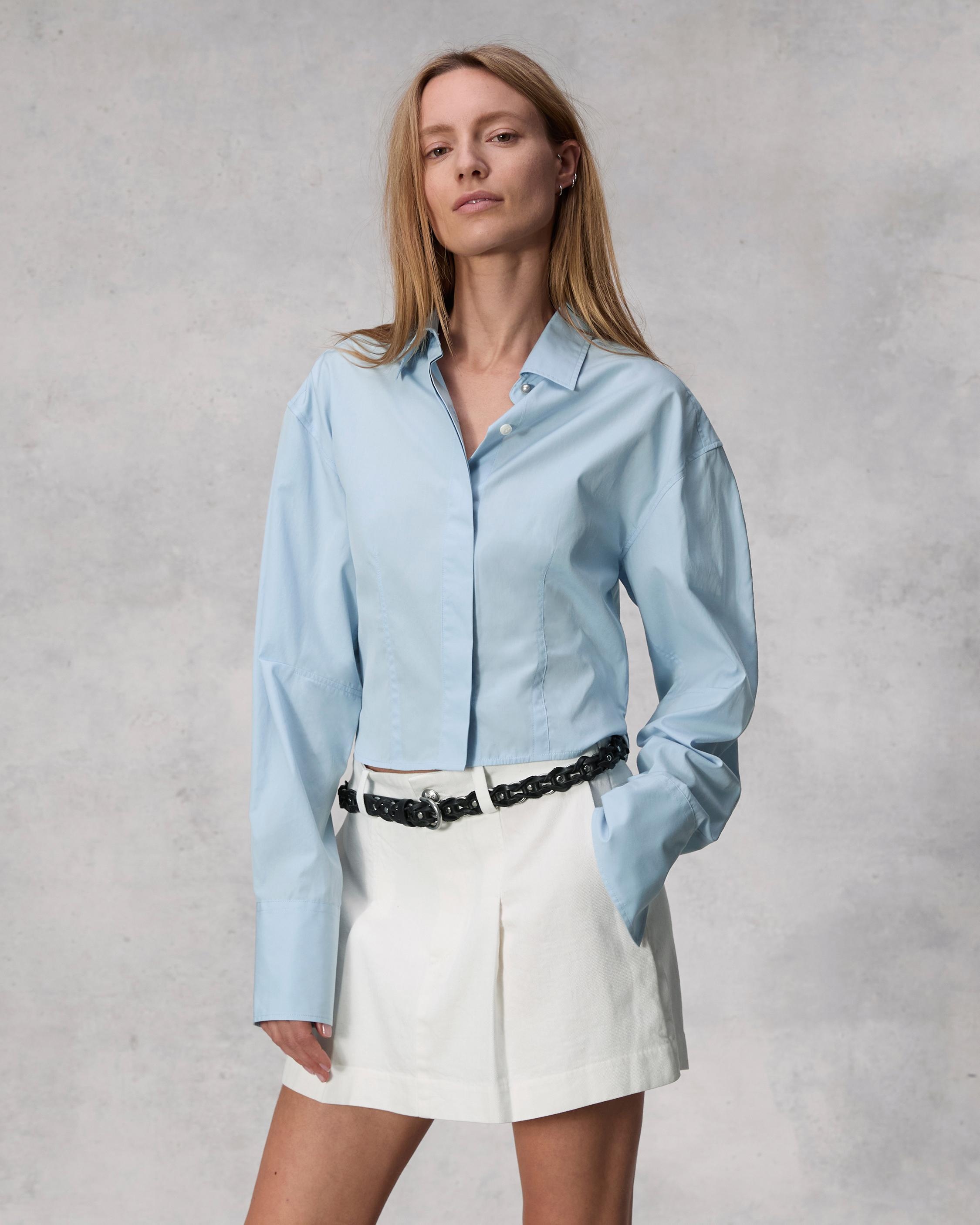 Claudia Cotton Poplin Shirt
Classic Fit Button Down - 2
