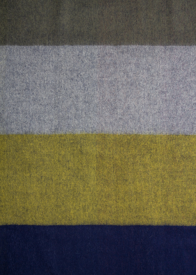 Graphic Stripe Reversible Cashmere-Blend Blanket 6