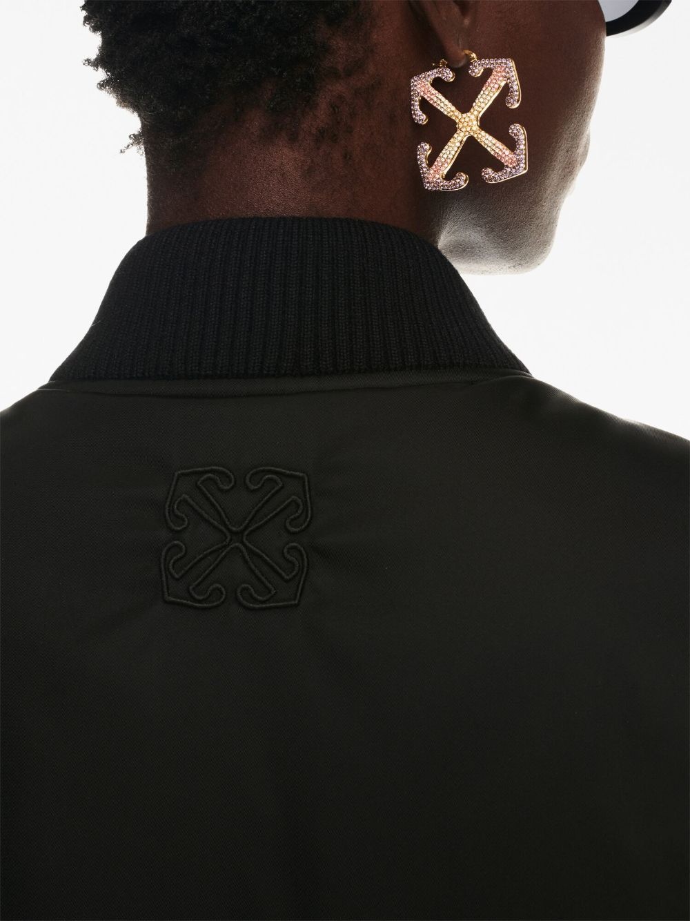 zip-fastening bomber jacket - 5