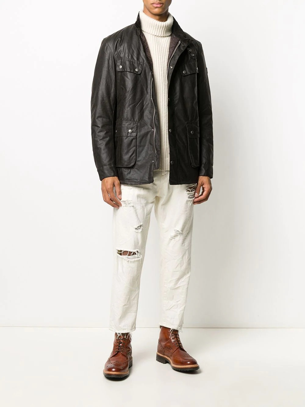 waxed classic jacket - 2