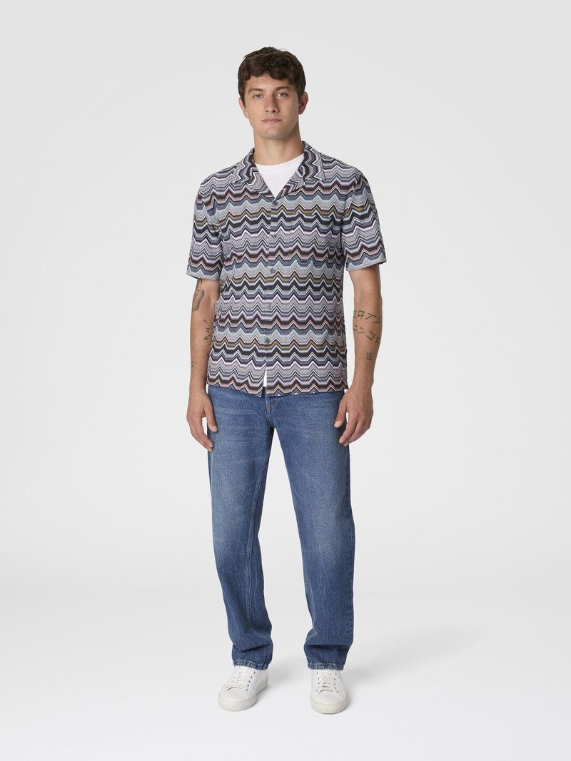 Missoni Bowling Shirt with Geometric Zigzag outlook
