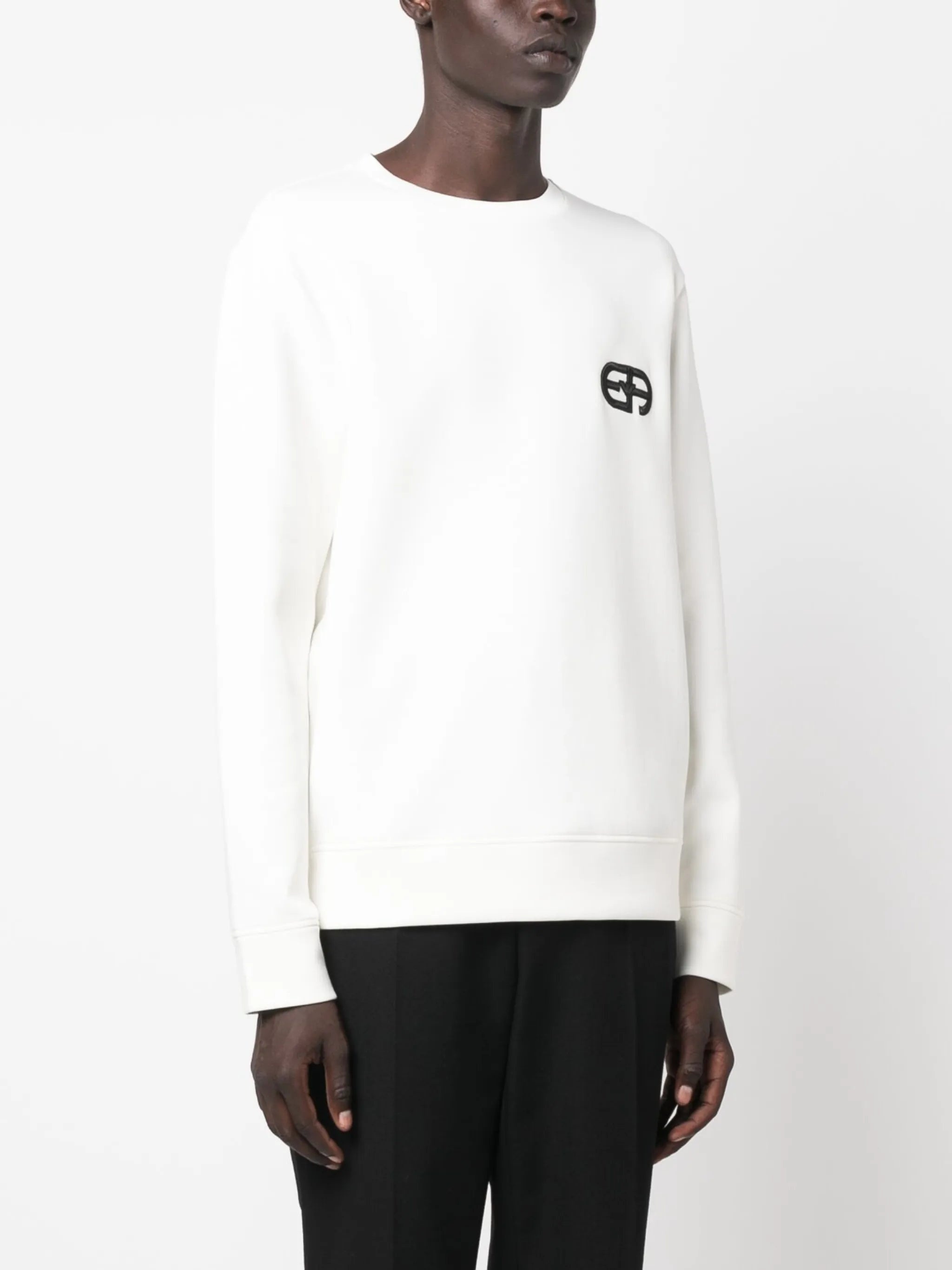 Emporio Armani Logo-embroidered Crew-neck Sweatshirt - 3