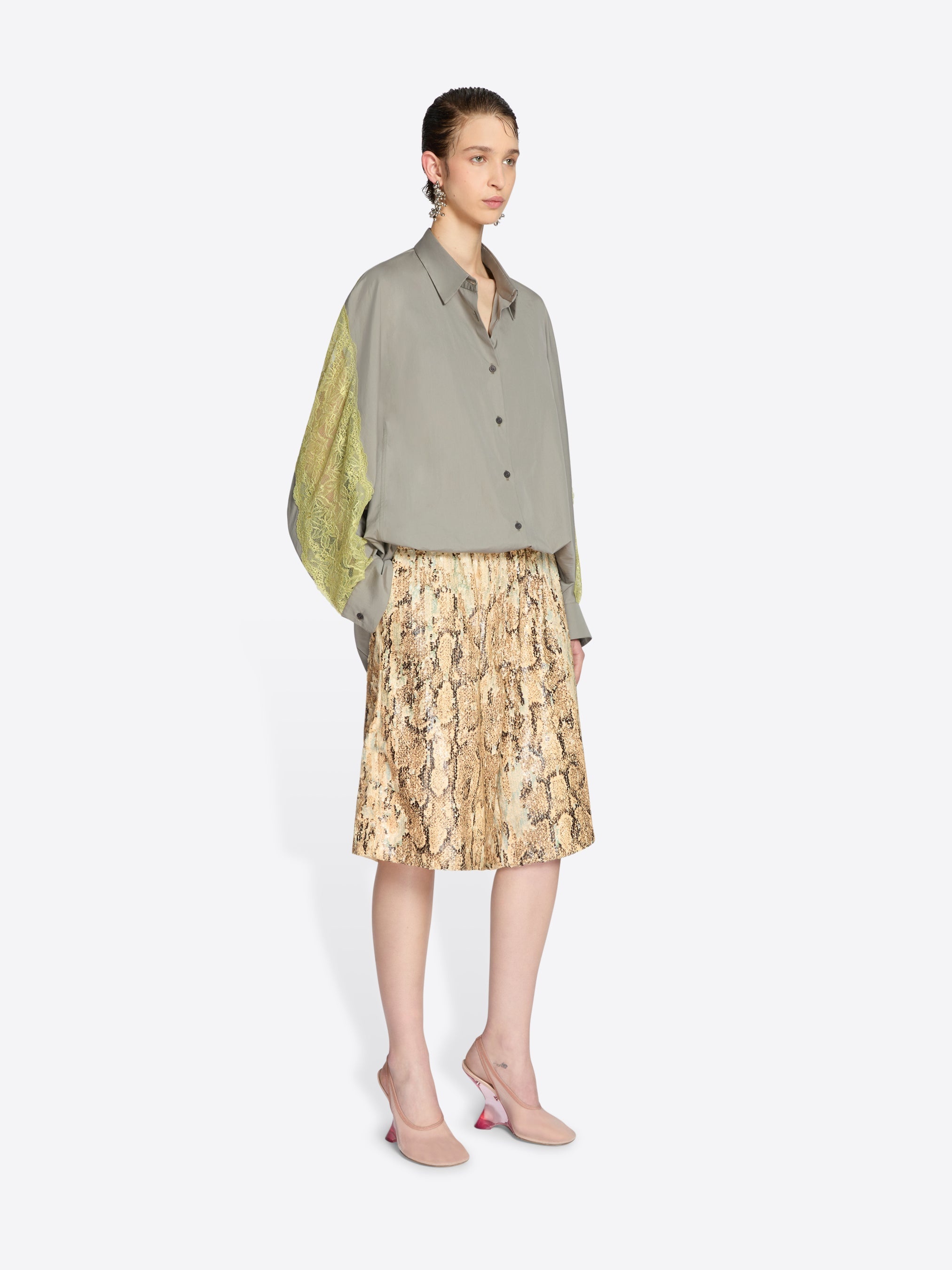 LACE COCOON SHIRT - 3