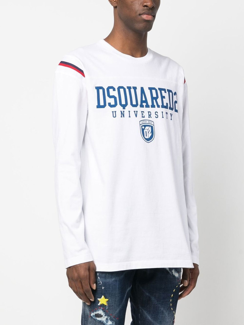 University-print long-sleeve T-shirt 3