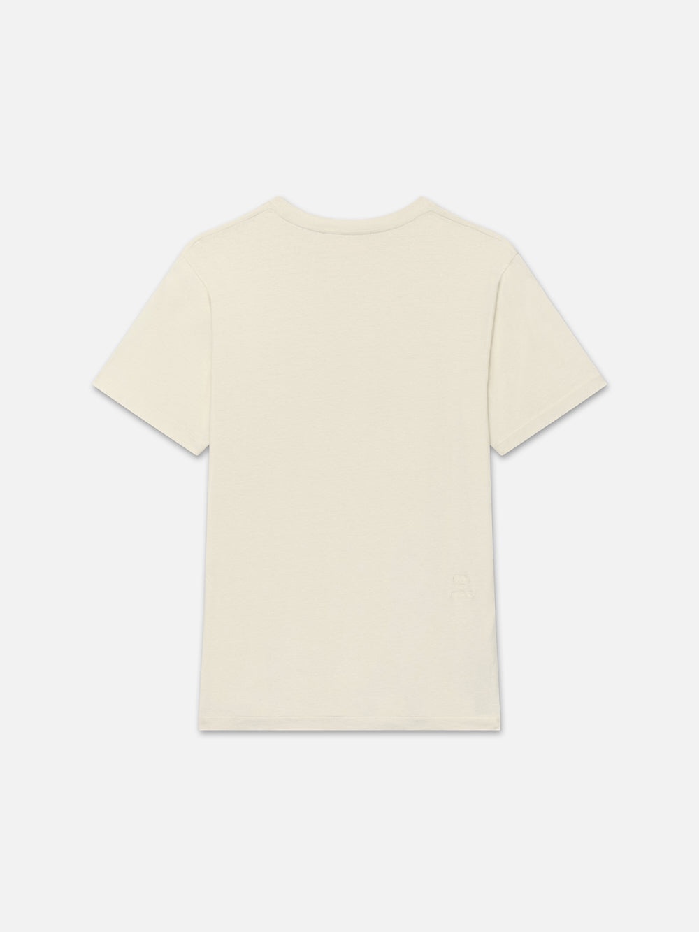 FRAME Logo Tee in White Canvas - 3