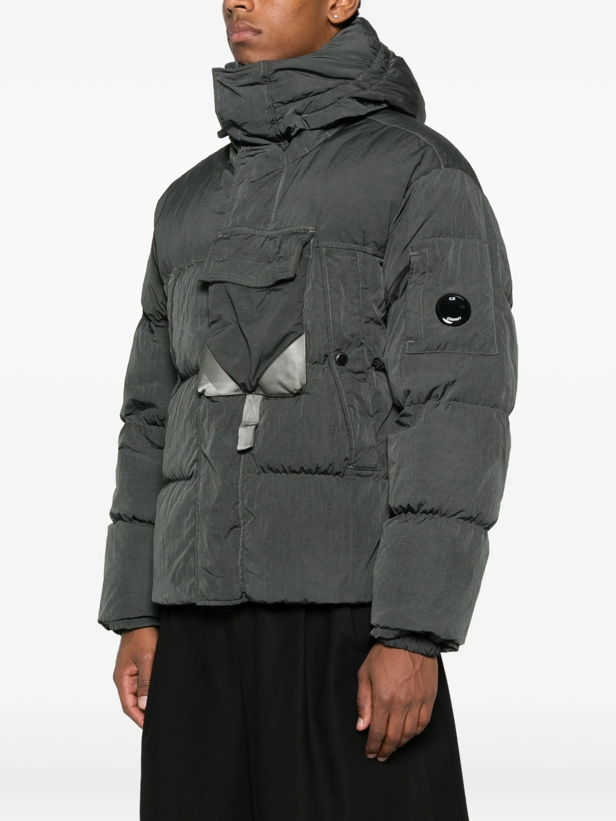 C.p. Company Lens-detail Hooded Puffer Jacket - 2