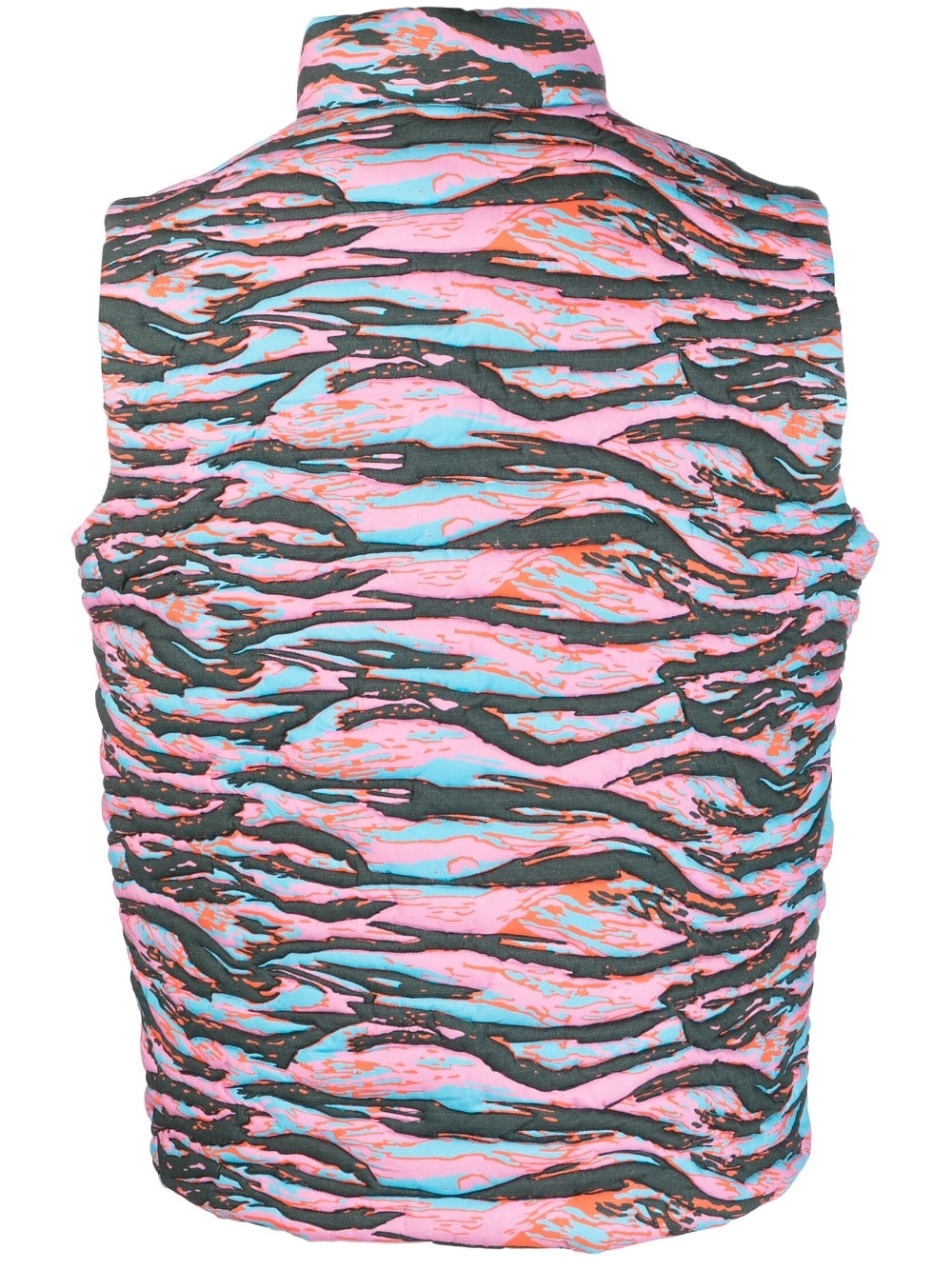 camouflage-print quilted puffer gilet - 2