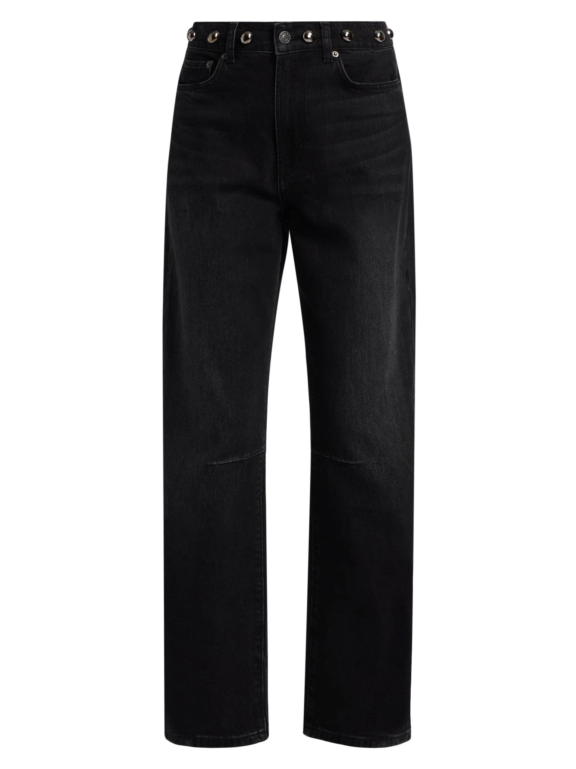 Women's Samo Studded Barrel Jeans - Black Stone Studded - 1