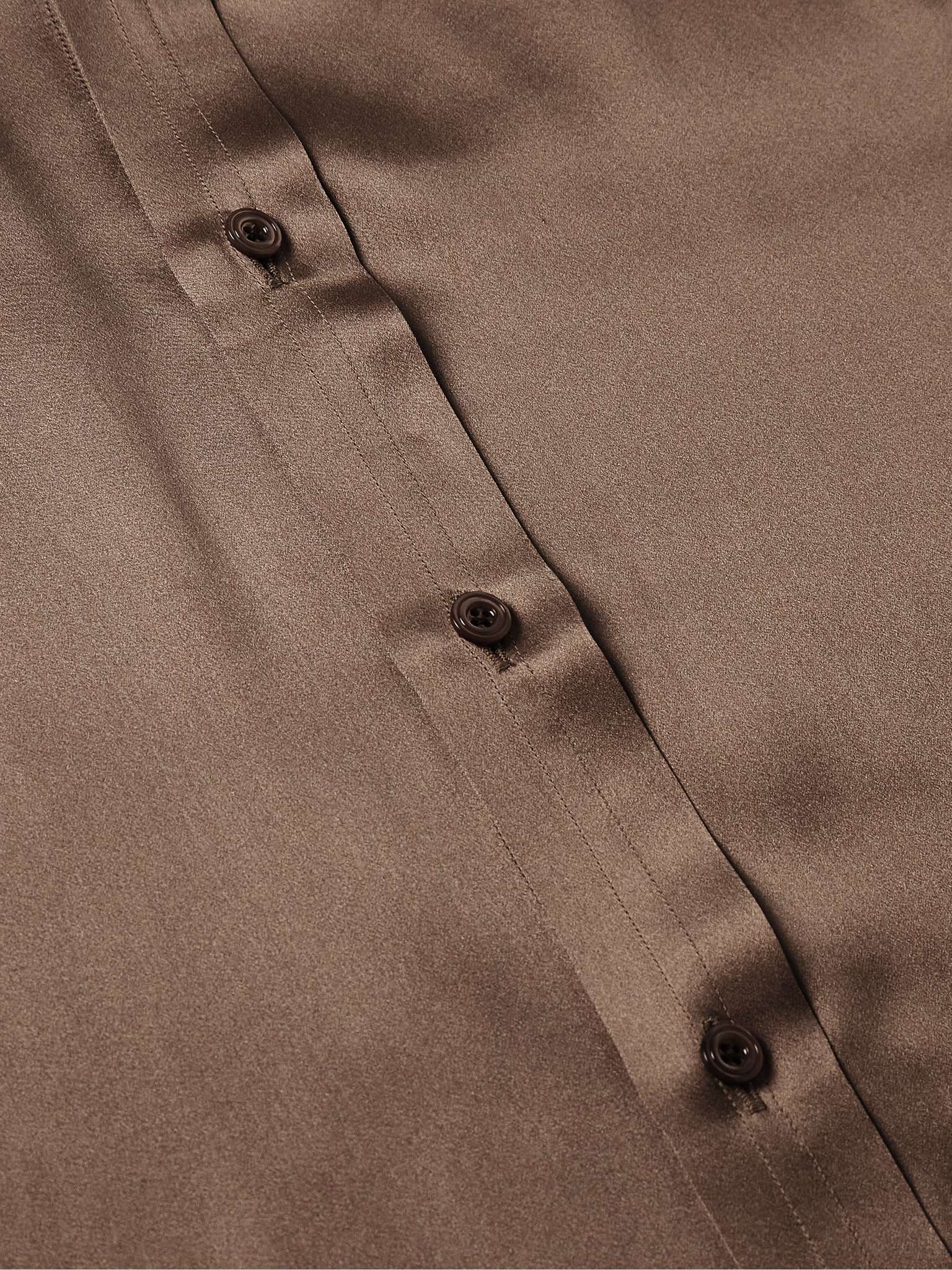 Slim-Fit Silk-Satin Shirt - 4