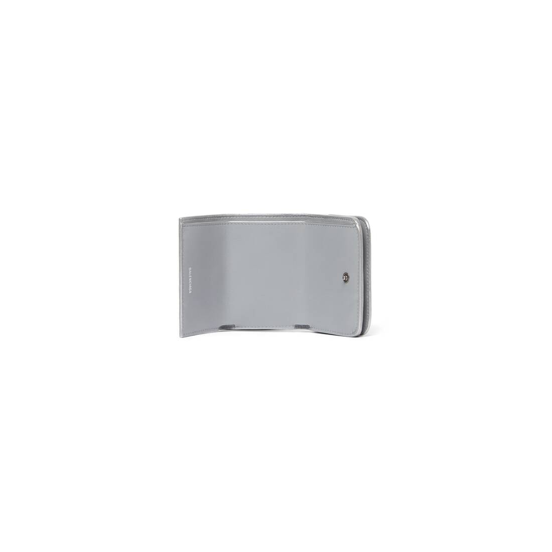 Women's Le Cagole Mini Wallet Metallized in Silver - 4