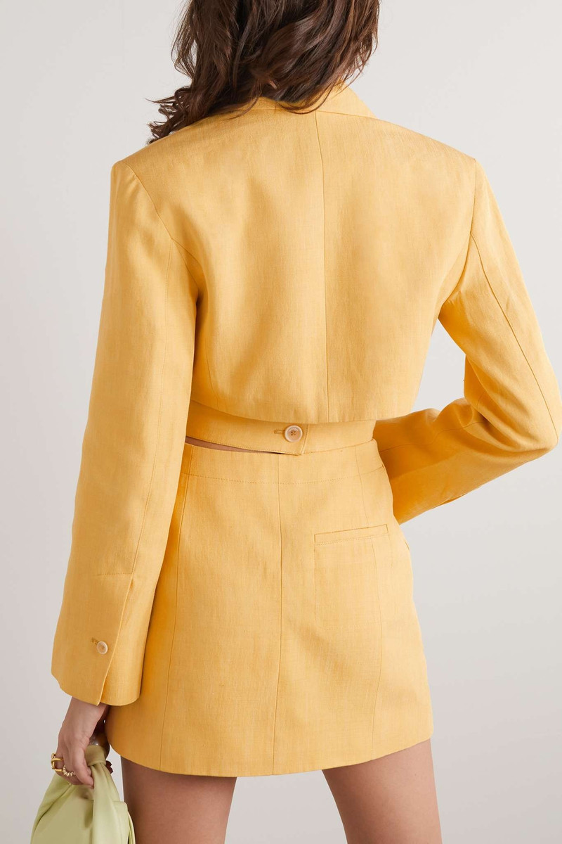 Cutout linen-blend mini dress 3