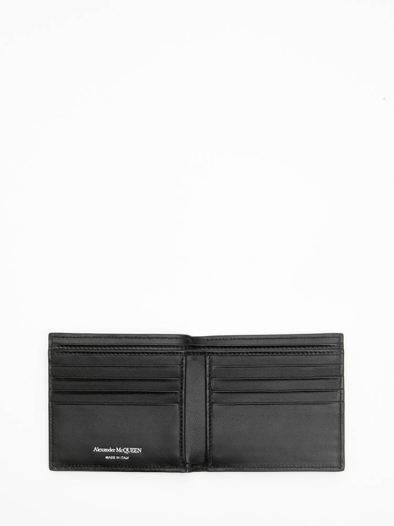 Men's McQueen Graffiti Billfold Wallet in Silver 4
