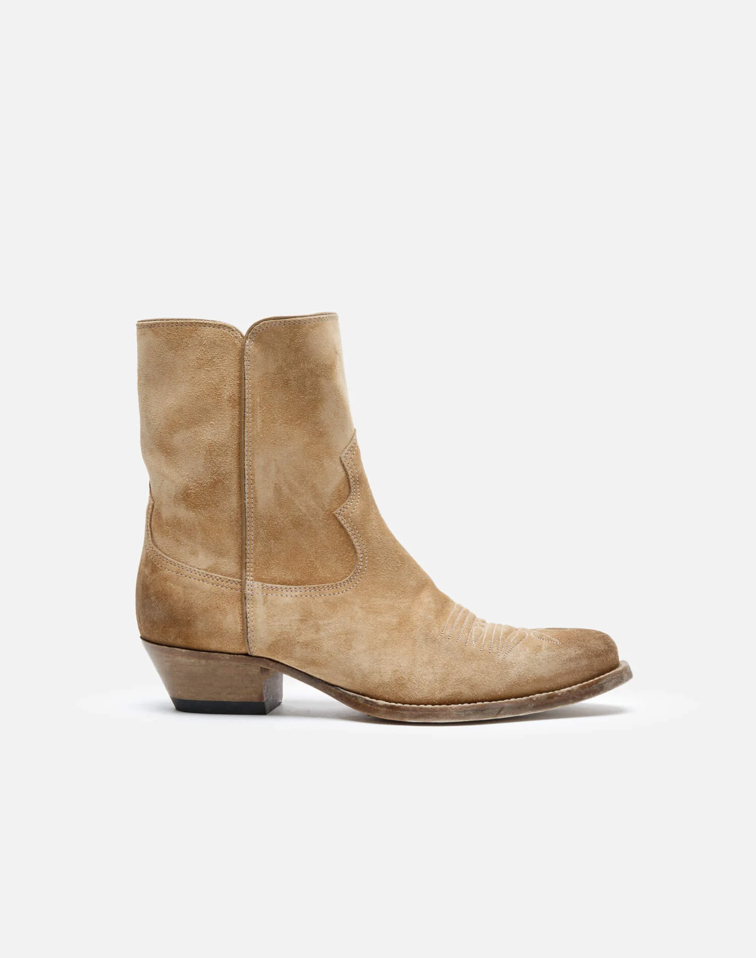 Western Boot - Tan Suede - 1