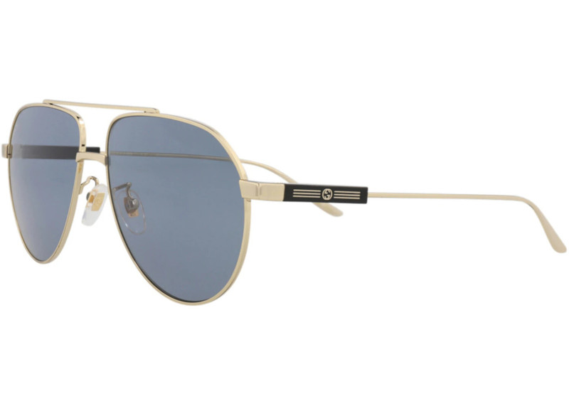 GUCCI Gucci Aviator-Frame Metal Sunglasses Gold/Gold/Grey (GG1311S-30013897-003) outlook