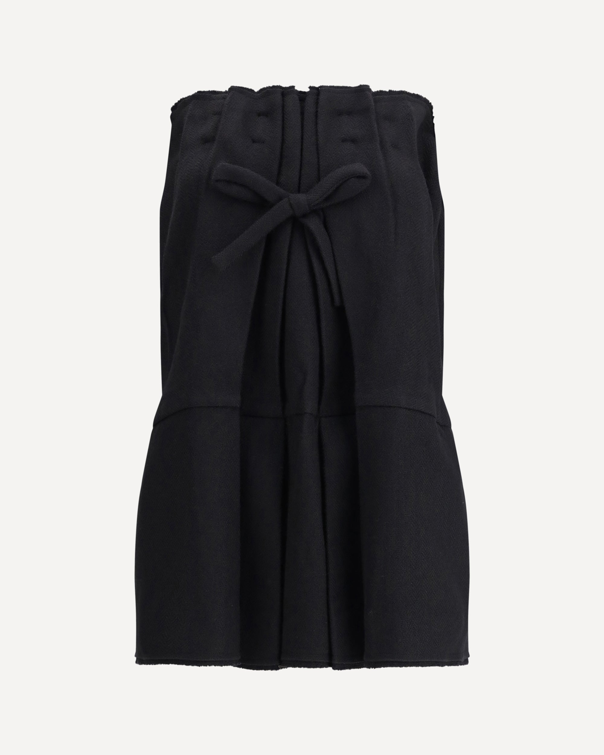 Black strapless Dress with a bow - 1