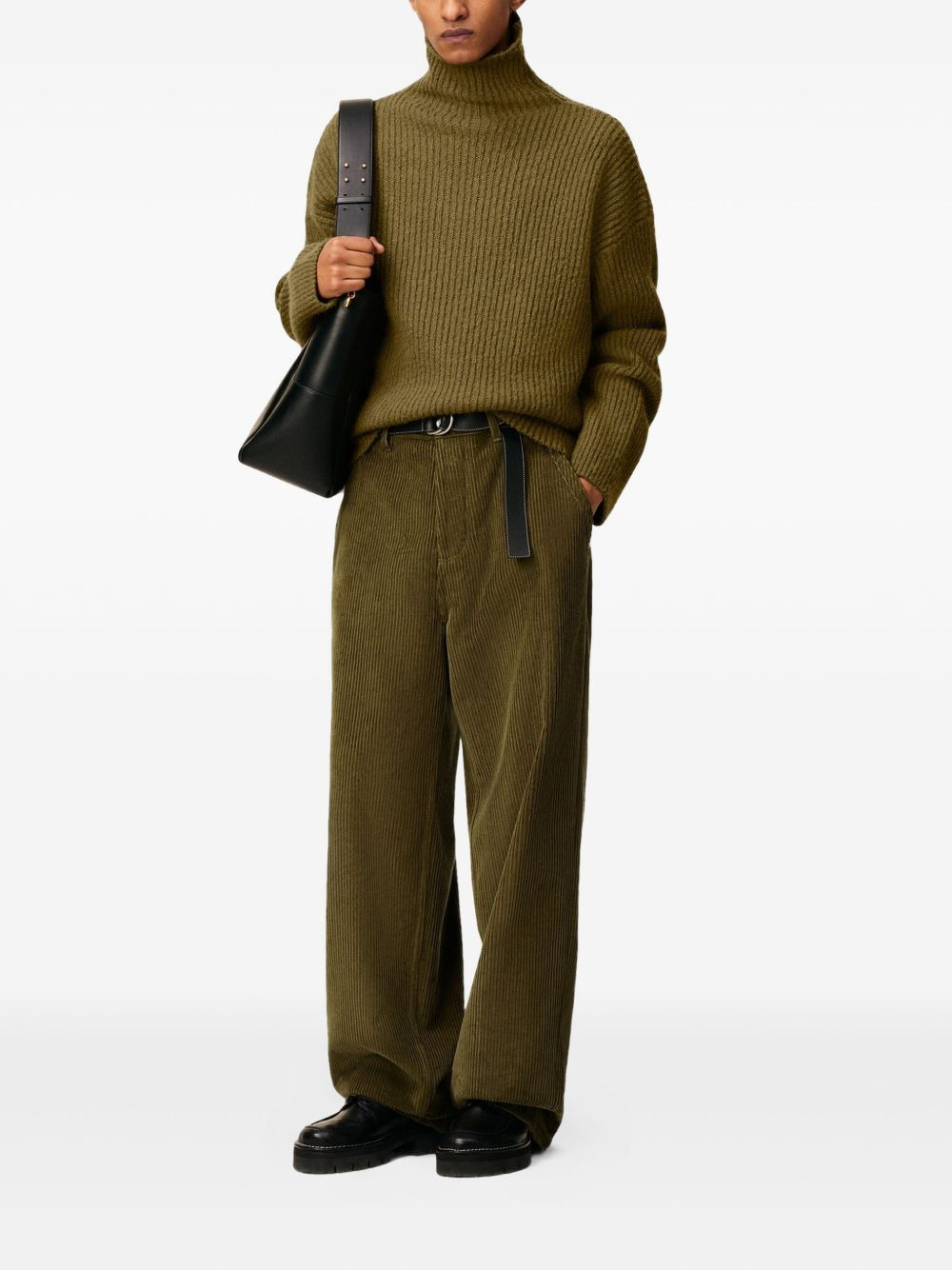corduroy loose-fit trousers - 2