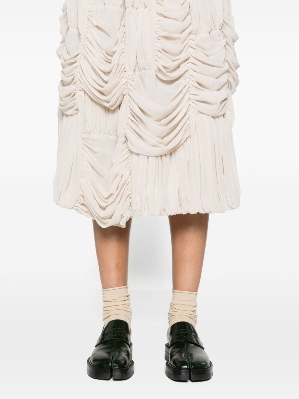 A-line ruched midi dress - 5