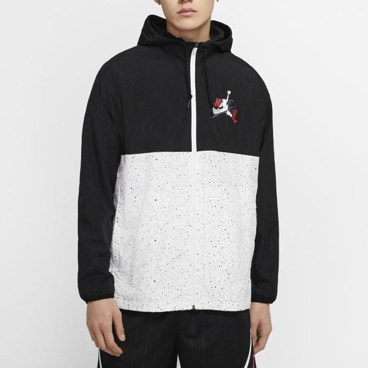 Men's Air Jordan AS J JM Clscs Windwear JKT Colorblock Hooded Jacket Black CT9369-010 - 4