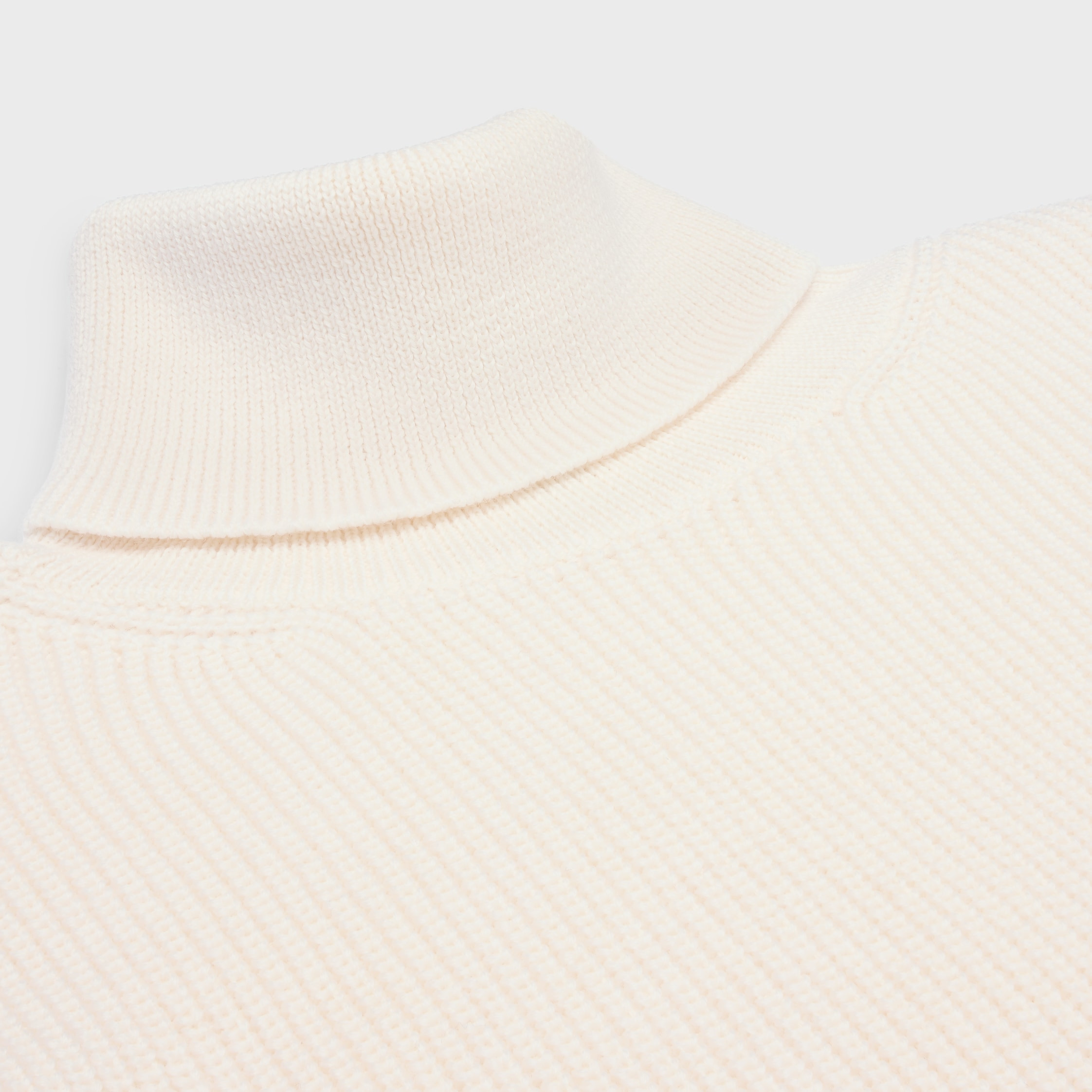 triomphe turtleneck sweater in ribbed wool - 3