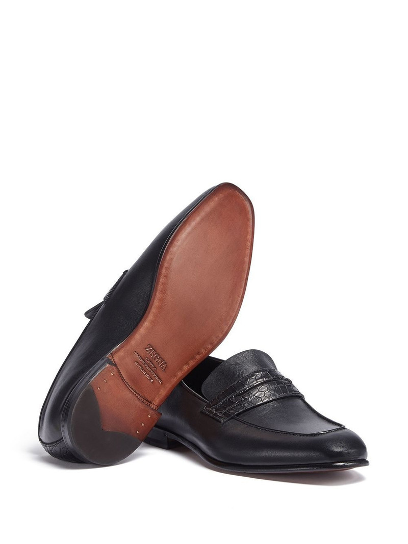 L'Asola 가죽 loafers 3