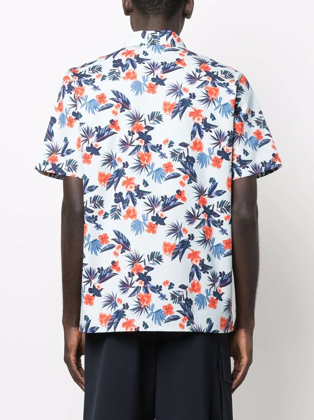 tropical-print short-sleeved shirt - 4