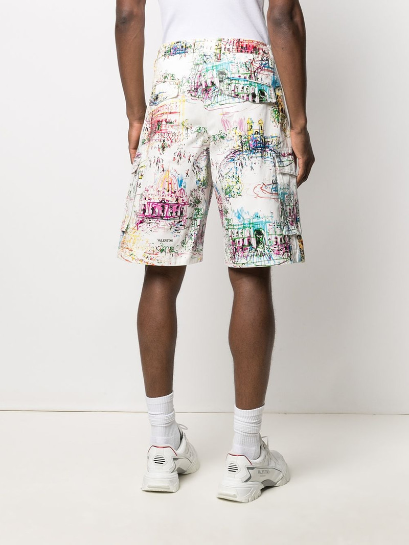 Roman sketches-print Bermuda shorts 4