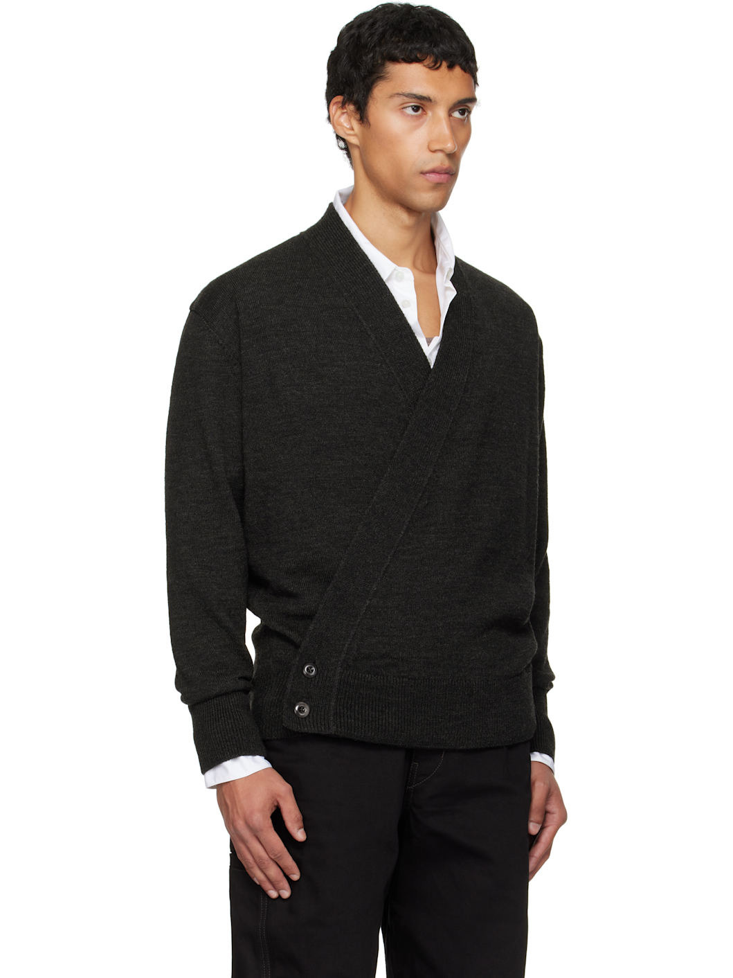 Brown Wrap Cardigan - 2