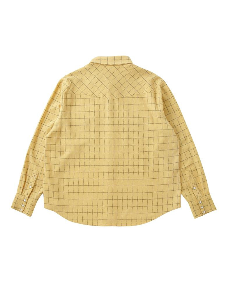 visvim FOUR CORNERS CHECK L/S YELLOW outlook