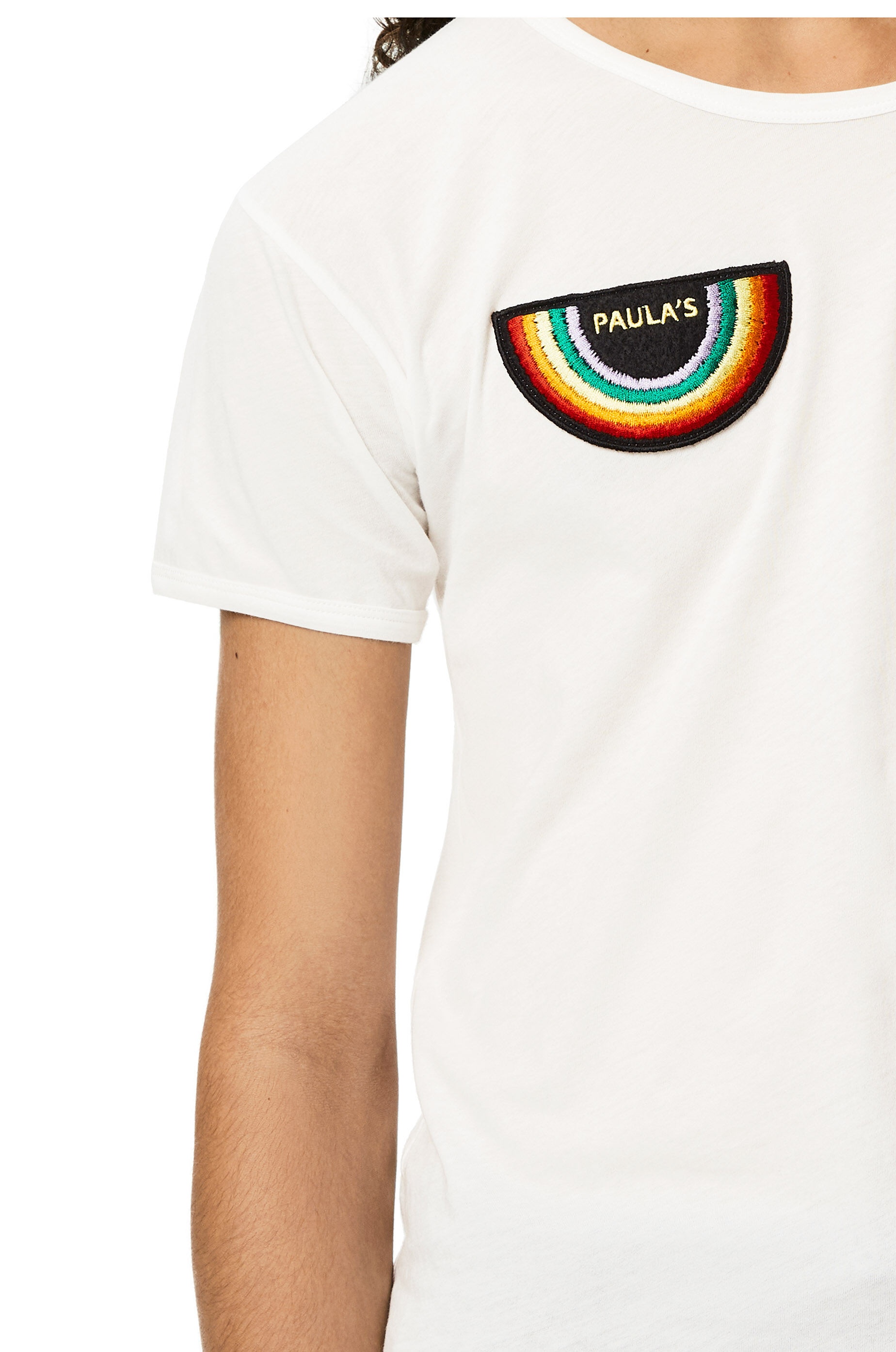 Rainbow patch T-shirt in cotton - 5