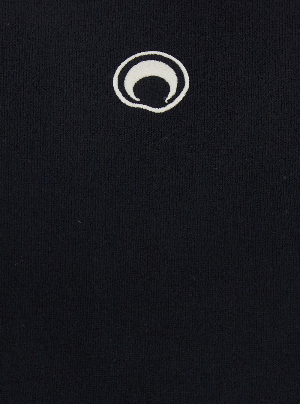 Marine Serre Men Black Crewneck Sweater With Logo Embroidery On The Front In Viscose Stretch Man - 3